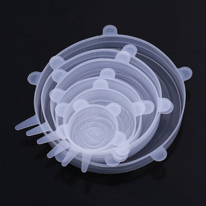 6 Pcs/Set Silicone Food Cover